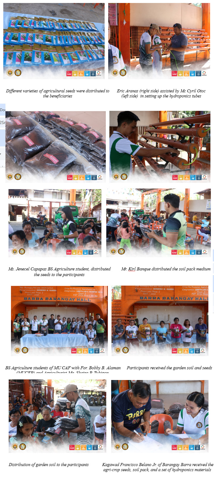 BS Agriculture Students Capacitate Women in Barangay Barra, Tudela Through Urban Hydroponic Gardening